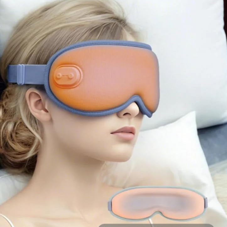 Wireless Massaging & Heating Eye Mask - Type C Rechargeable Therapy for Sleep, Stress Relief, and Dry Eye Comfort