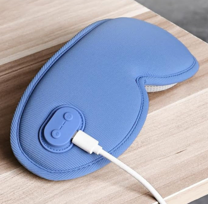 Wireless Massaging & Heating Eye Mask - Type C Rechargeable Therapy for Sleep, Stress Relief, and Dry Eye Comfort